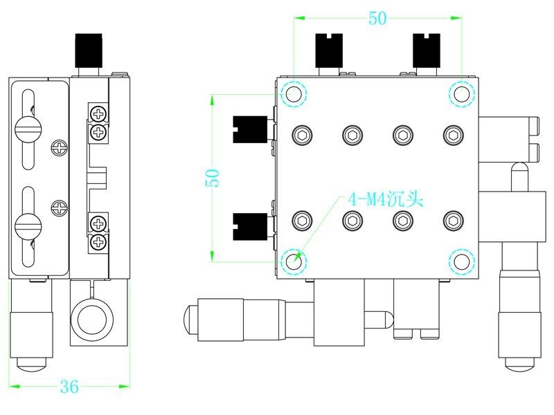 Fine tuning table KRT-60X60-L combination